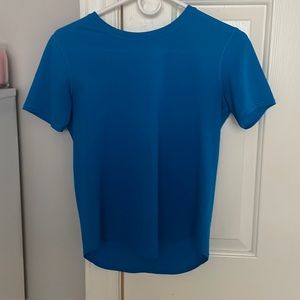 Lululemon blue High- Neck Running and Training t shirt